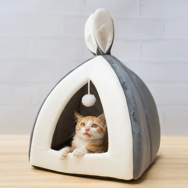 

Autumn and winter warm pet supplies three-dimensional sponge pet tent nest cats and dogs universal, 2 color