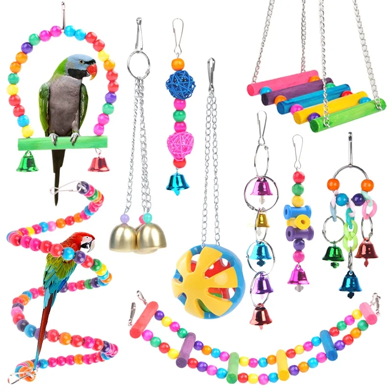 

Parrot and bird toy hanging cage swing Bridge set bird accessories Parrot cage Toys Bird Swing Toys