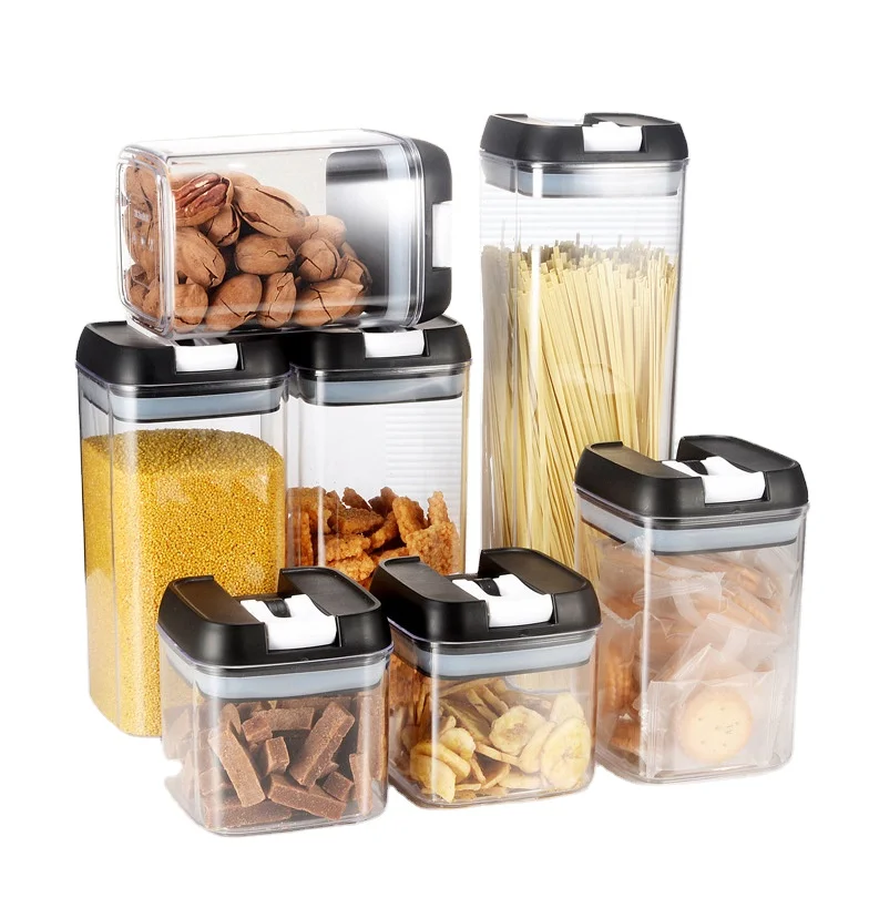 

Amazon Hot Sale 7 Pieces BPA Free Plastic Airtight Food Storage Containers with Lock Lids