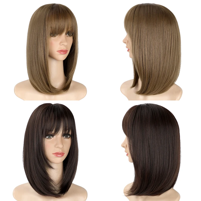 

Top sale guaranteed quality woman short wig human hair straight, As picture