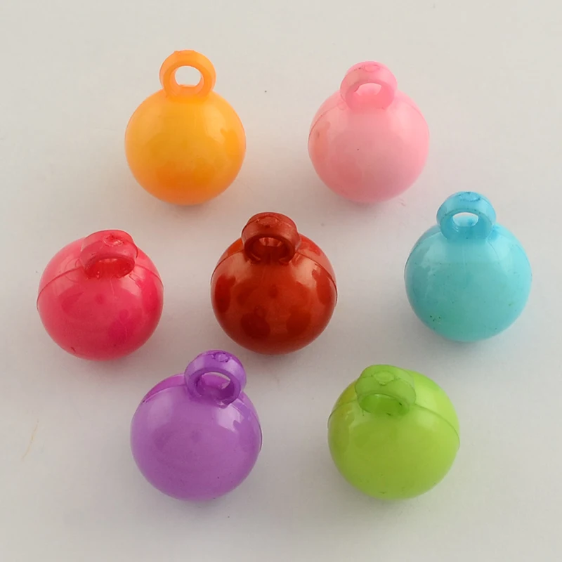 

PandaHall Mixed Color Opaque Acrylic Round Pendants