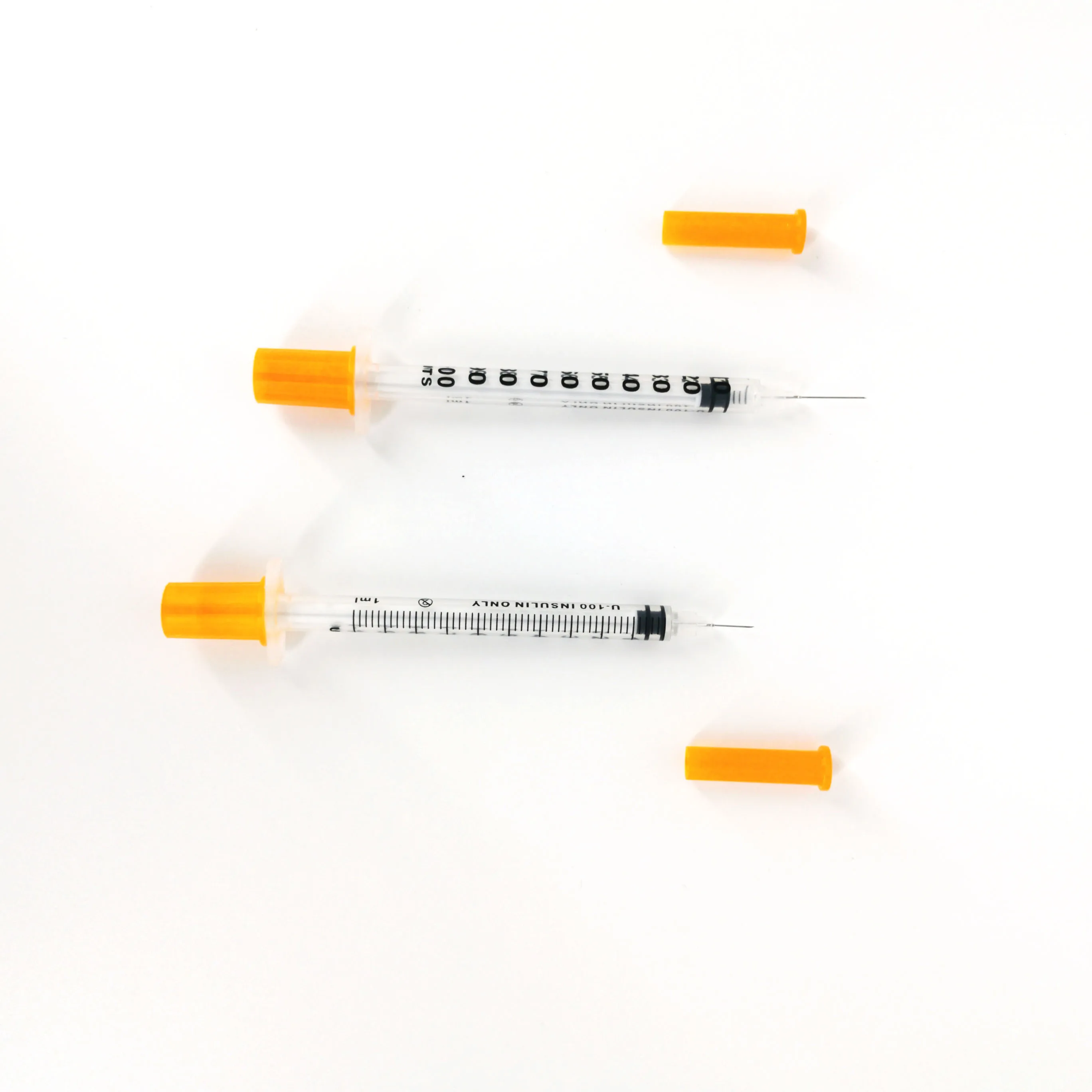 Orange Cover Hypodermic Needle Insulin Syringes Have Needles Buy