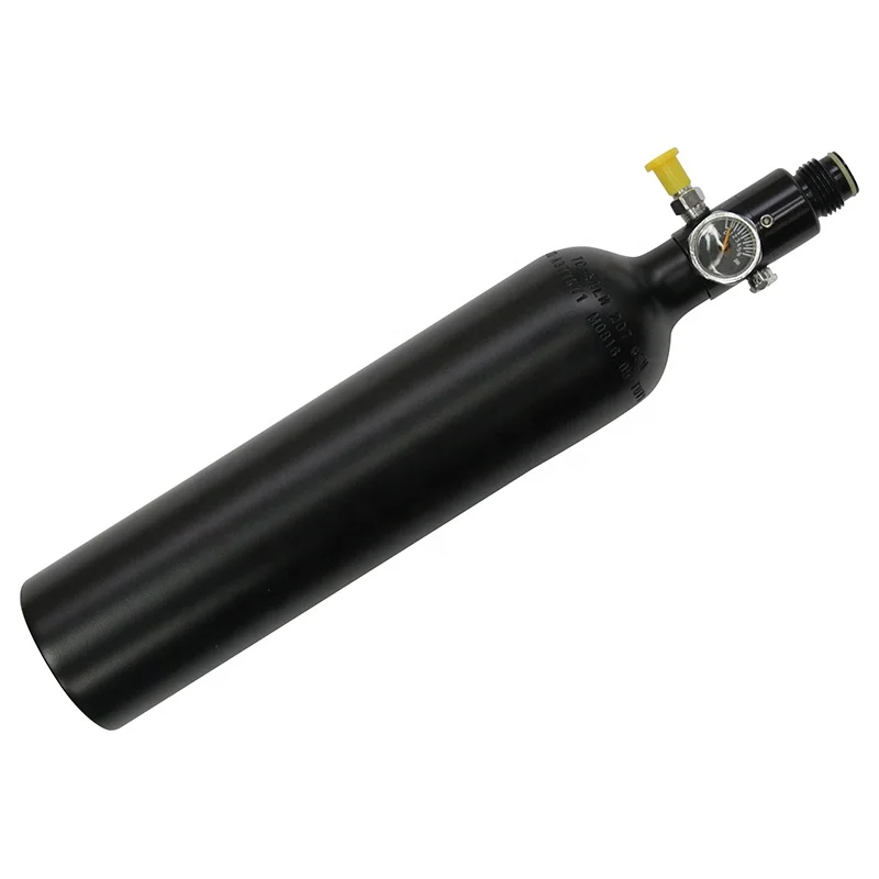 

0.5L 30Ci High Compressed Air Aluminium Cylinder Tank With 4500/3000psi Regulator, Black