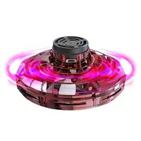 

Flying Spinner Toy Boomerang Hand Operated Drones with LED Lights 360 Degree Saucers Back Mini Helicopter Christmas Kids Adults
