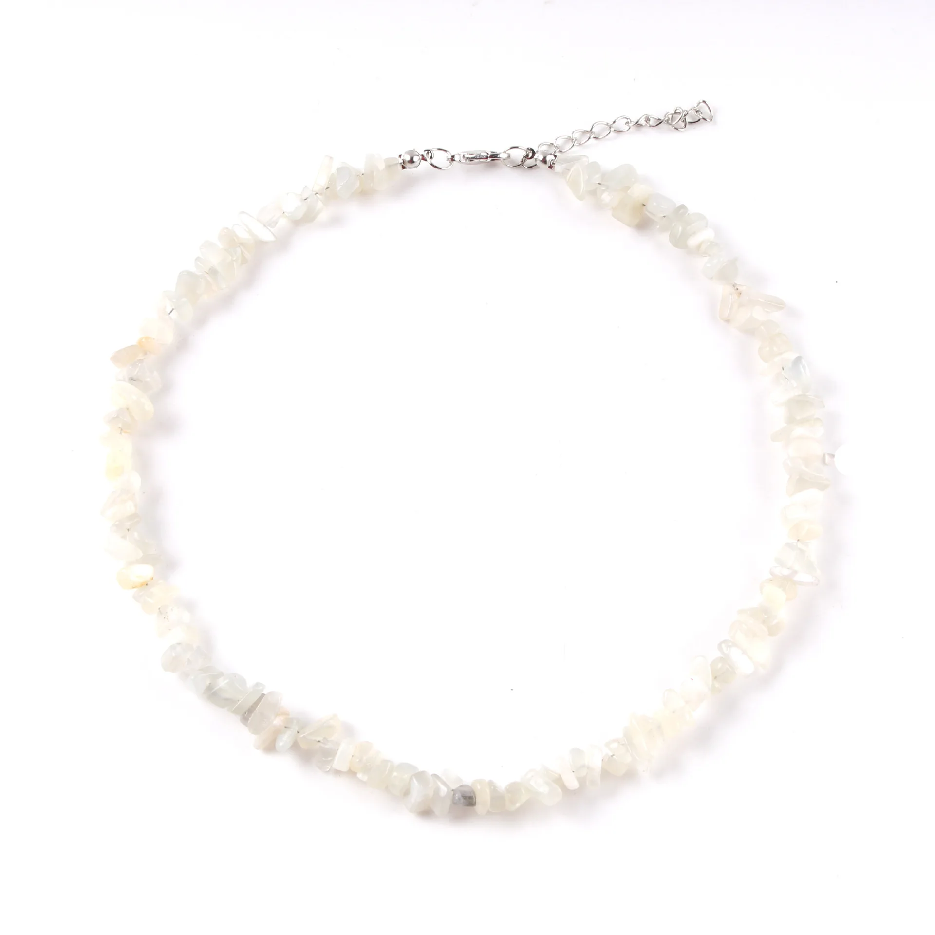 

White natural stone gravel jewelry Women Temperament versatile single layer simple fashion Necklace Party Gifts