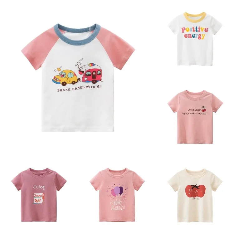 

Kids Shirt for Girls 2021 Wholesale Cotton Girls T-Shirt