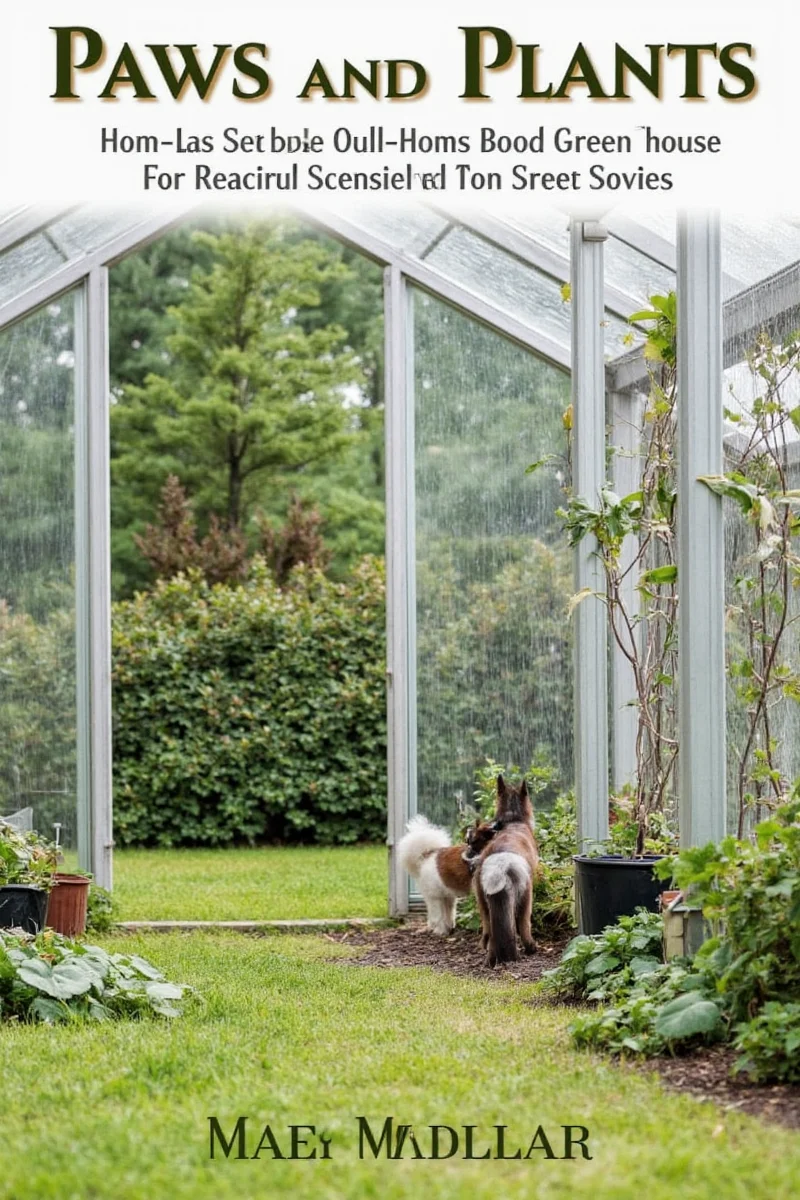 Dual-access pet door installed in greenhouse wall