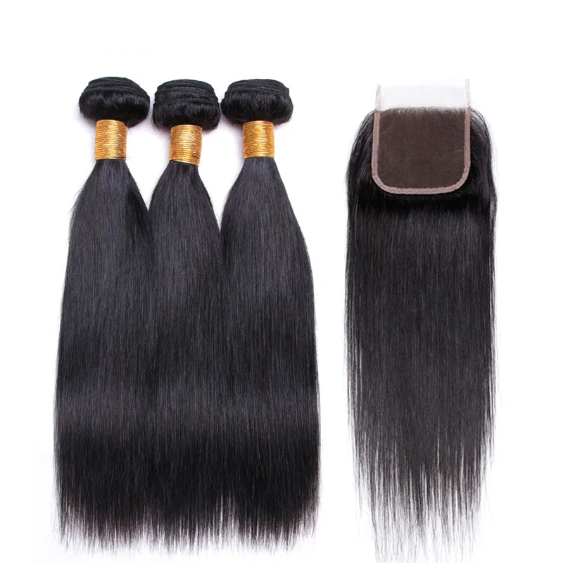 

high quality human hair bundles vendor extensions 100% unprocessed virgin raw brazilian hair bundle with closure for women