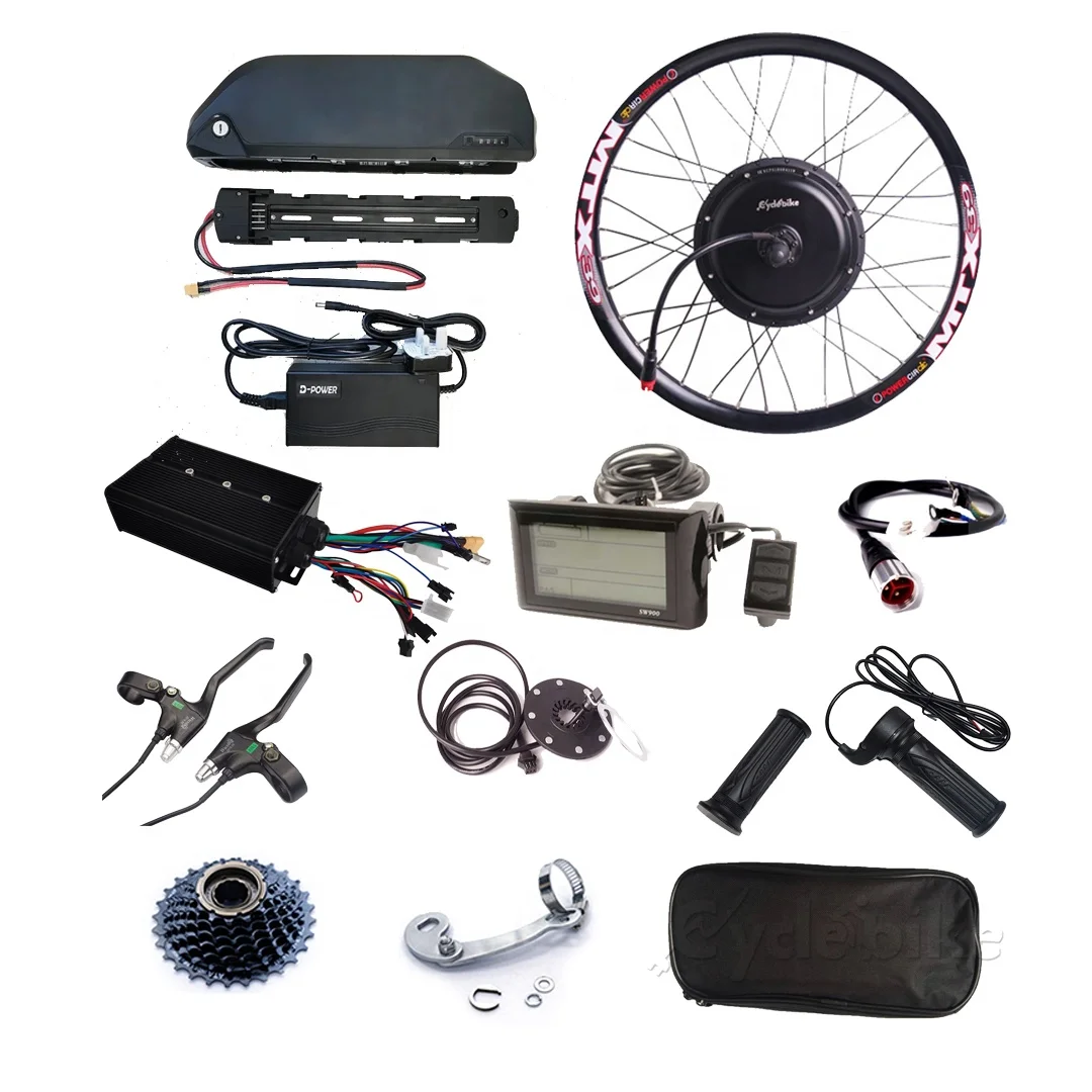 

Fast shipping from US warehouse waterproof 48v 52v 2000w electric bike motor wheel conversion kit with battery