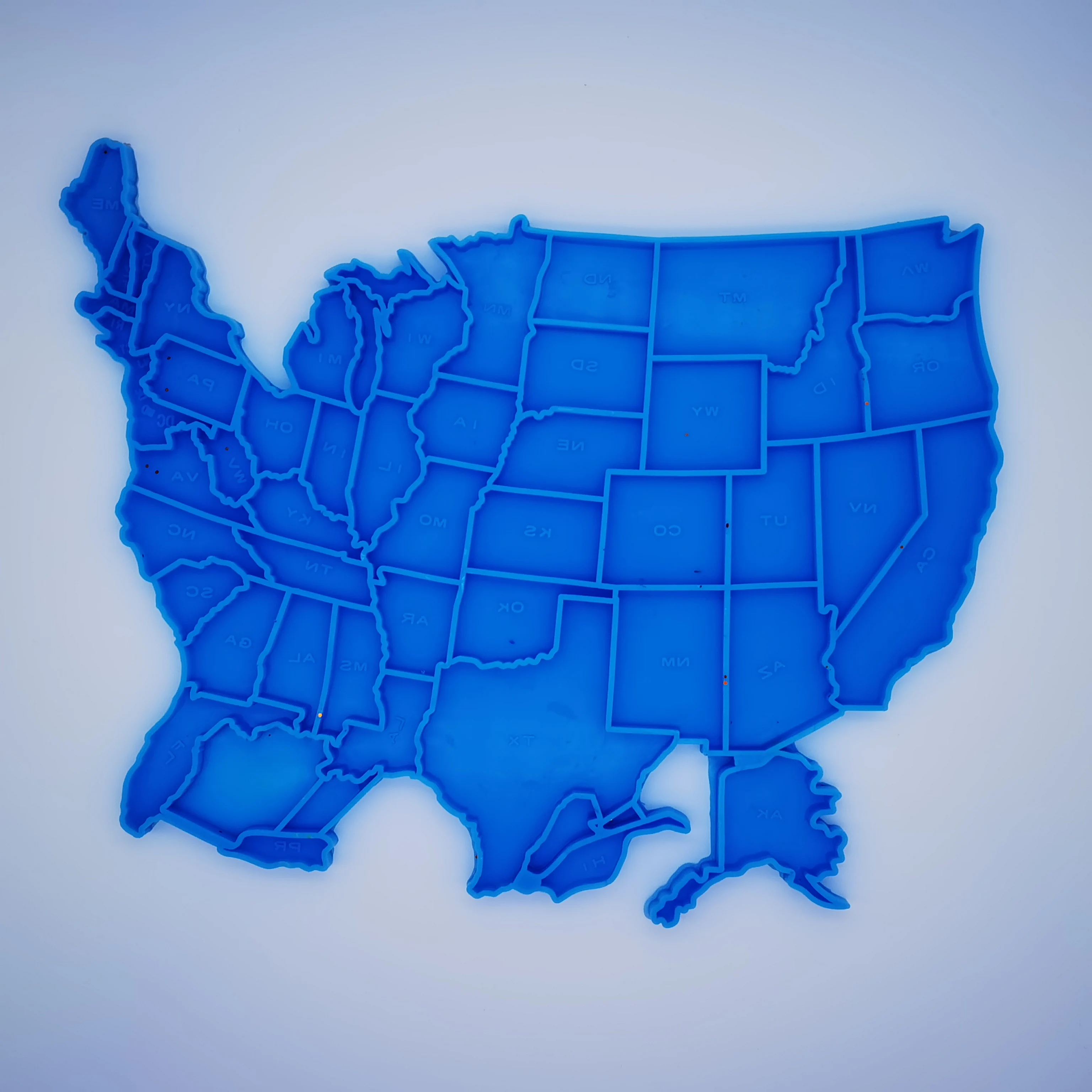 

New Design American States Map Puzzle Epoxy Resin Silicone Mold
