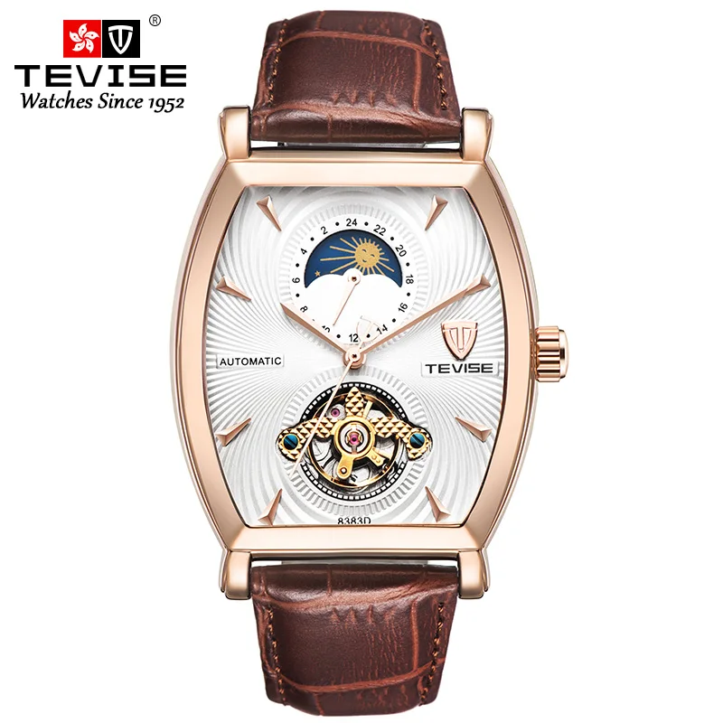 

New Trend Popular Tourbillon Watches Automatic Movement Mens Watch Moon Phase Reloj De Pulso, Optional