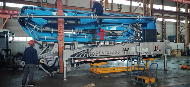 
JIUHE brand 38m concrete boom pump without chassis 