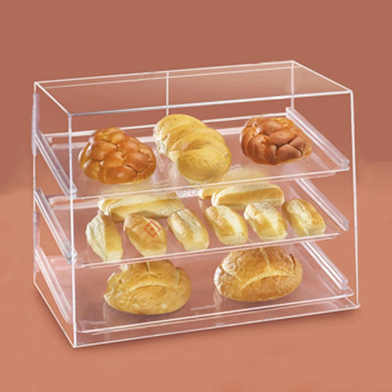 Simple Design 2 Tiers Transparent Acrylic Donut Display Case Buy