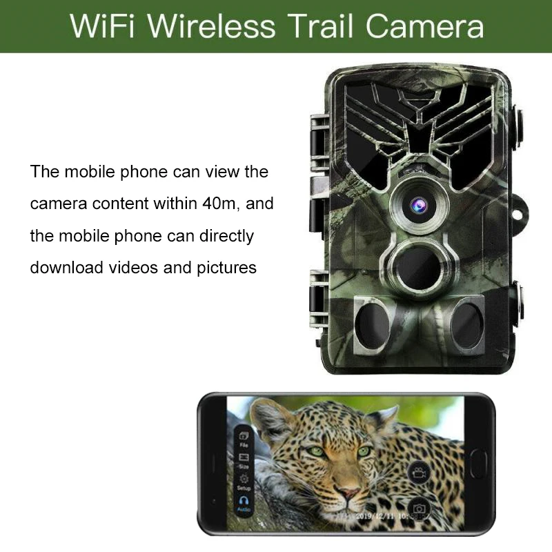 

WiFi Hunting Camera with App WiFi830 24MP 1296p Remote Control Wildlife Trail Camera