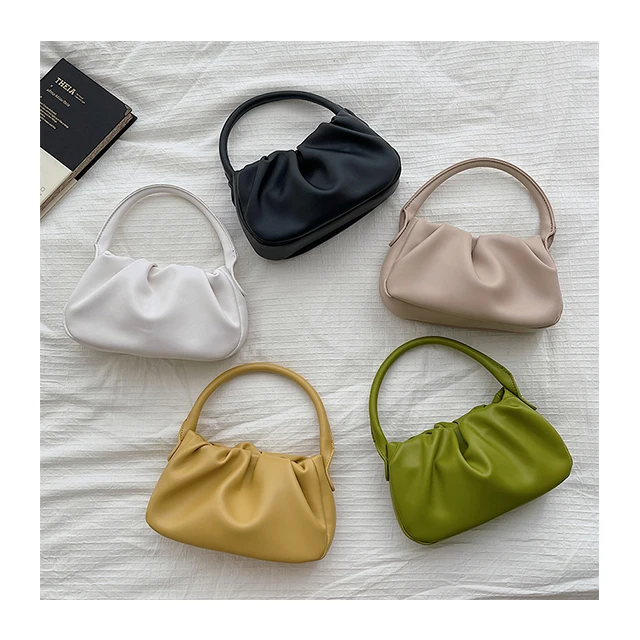 

Casual Pleated Cloud Chain Handbag Women's Cross Body Messenger Shoulder Bags Cute Candy Color Purse Clutch/, As pitcure