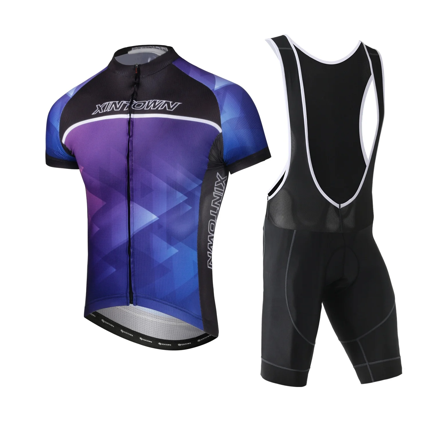 

New pattern bike team wear men short sleeve bicycle jersey breathable bib cycling clothing, Blueprinting