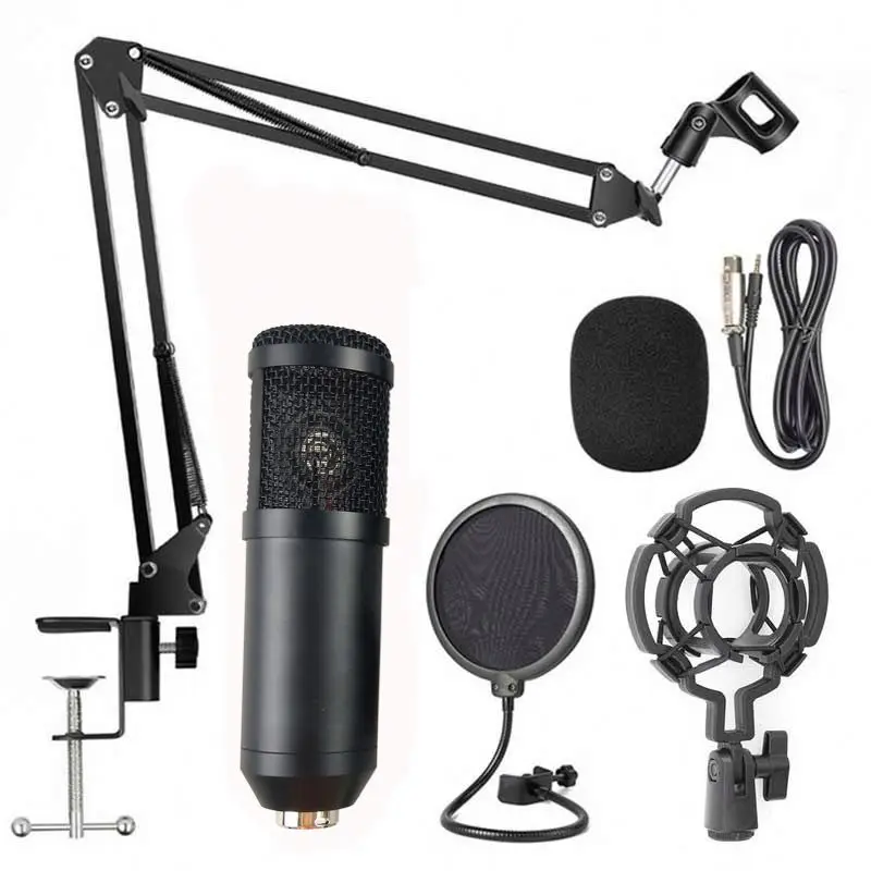 

BM800 live broadcast microphone USB with mic stand for Sound Recording Podcast Studio condenser Microphone, Customized color