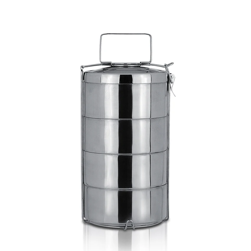 Stackable Indian Take Away Food Tiffin Carrier 2/3/4 Layers Stainless