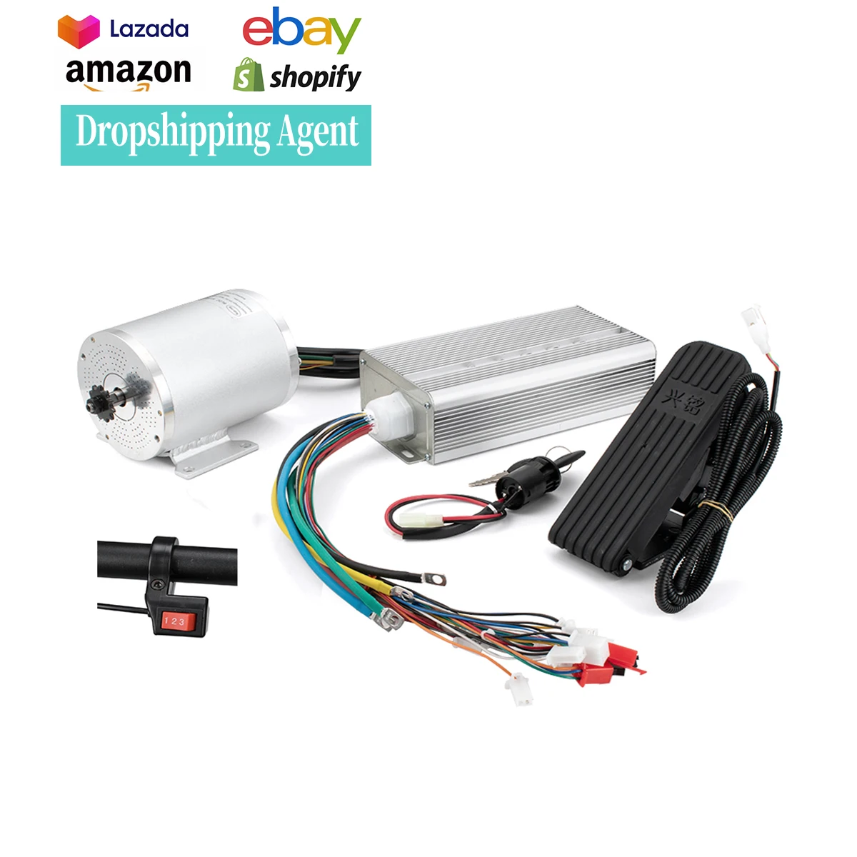 

kunray 48V 2000W 4300RPM Rated 45A Controller Electric Brushless blcd Motor set for Electric Scooter