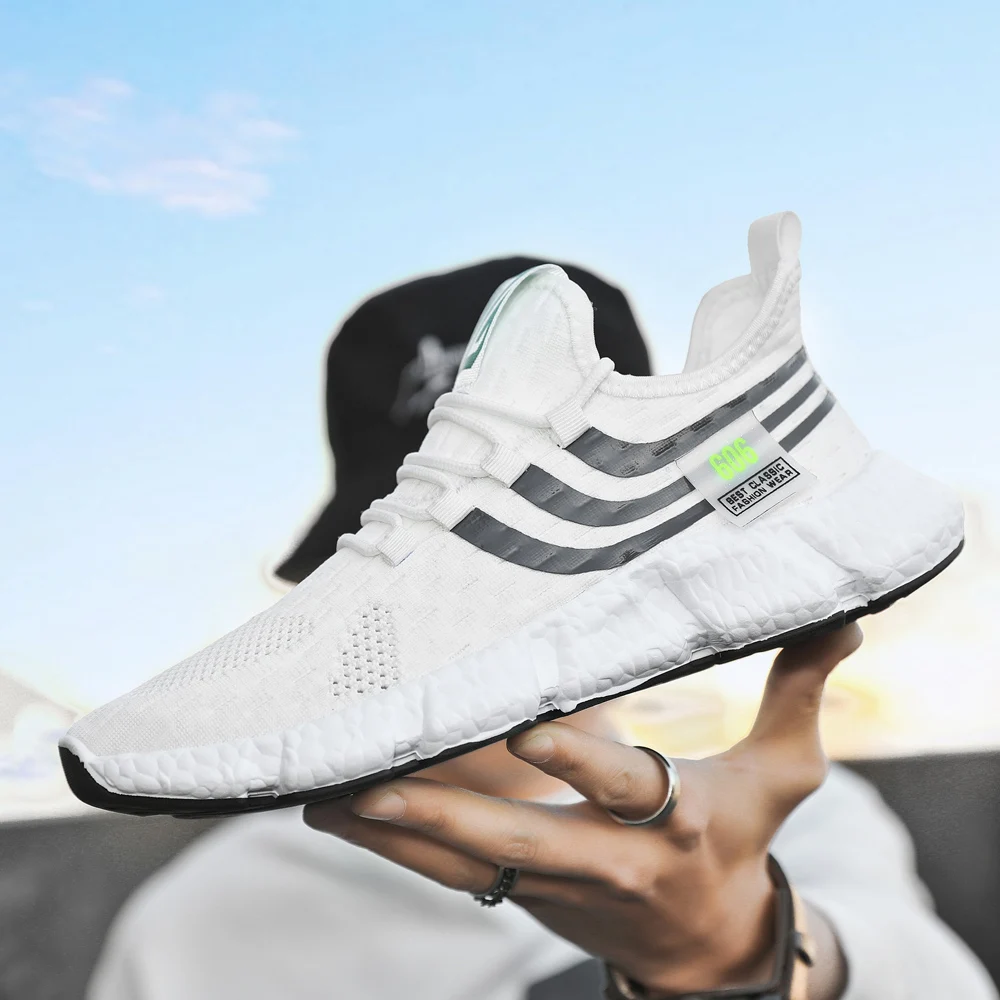 

New design light breathable fashion sneakers men sports shoes, Optional