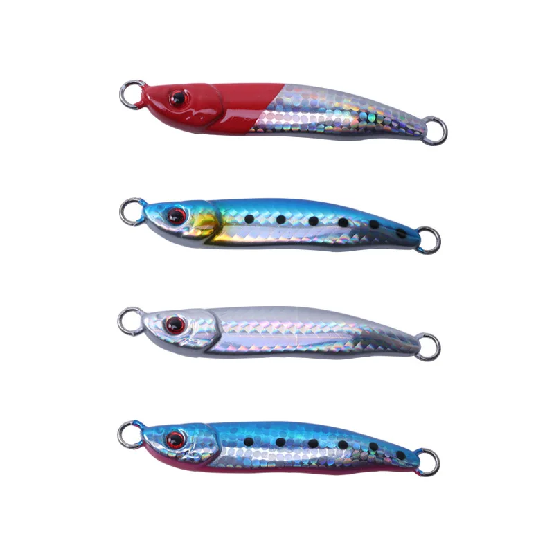 

Gorgons 20g 40g 60g 80g metal jig burst shore S-shaped slow jigging lure seawater baits, 8 colors