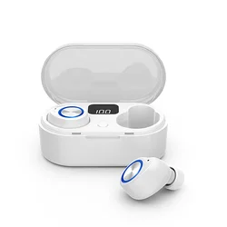 TW80 Phone Headset Wireless Earphone Bass Basic Mini LED Display Mini TWS Earbuds With Charging Box