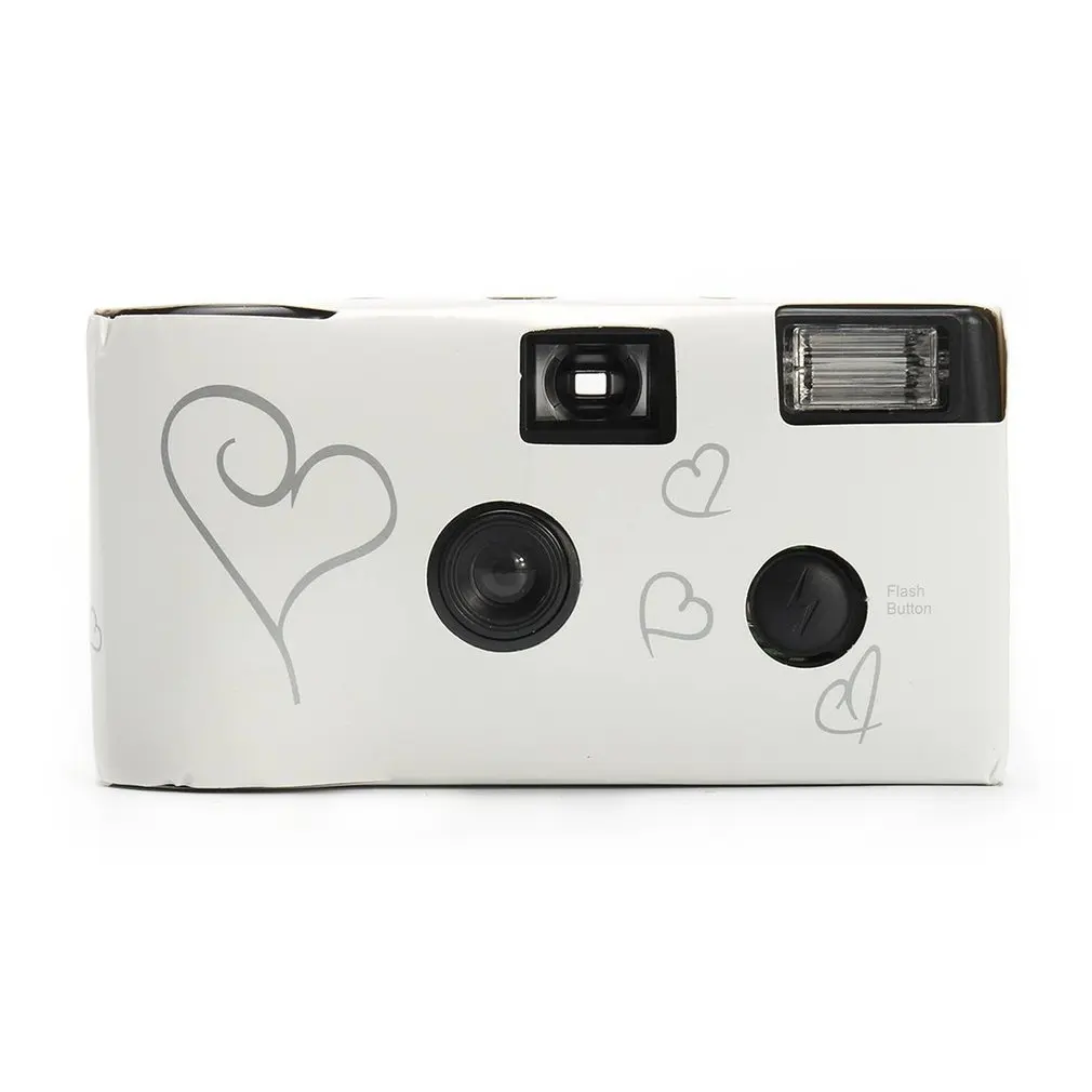

Retro 36 Photos film camera 35mm Manual Fool Optical Camera Children's Gifts One Time Disposable Film Camera, White