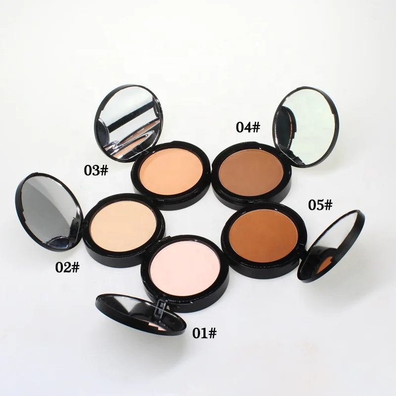 

Private Label High Quality Waterproof Compact Powder Press Powder Foundation Face Makeup Pressed powder, 5 colors stock