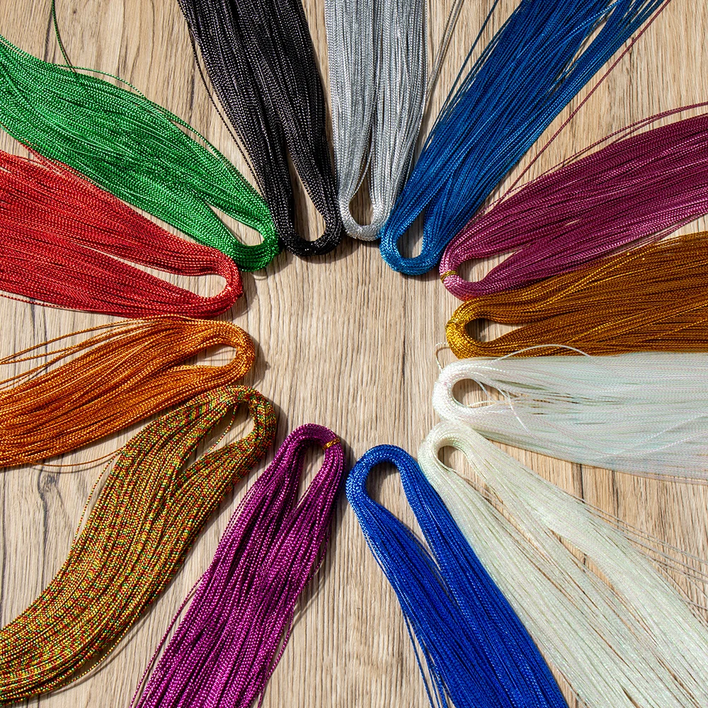 

Wholesale For Gift Packing Decorate Glitter Multicolour 1mm Width 8 Strands Wire Tag Line Metallic Thread