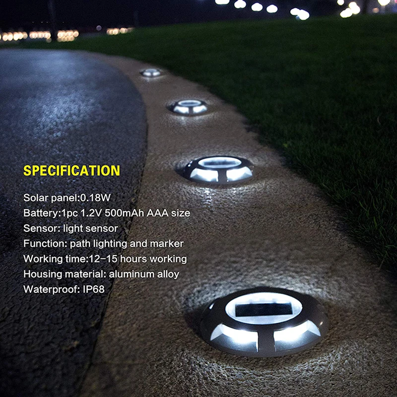 Aluminum Waterproof Led Solar Powered Road Stud Light Reflective Ground