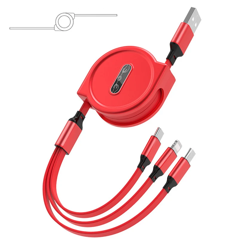 

Tensible 3 in 1 Cable Charger Mobile Charger Cable For iPhone 11 PRO 12 Pro Max for Samsung Cable Type c