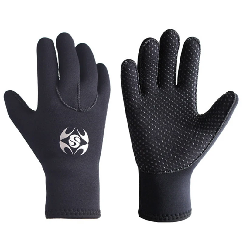 

3mm Neoprene Men Women Warm Scuba Diving Gloves Windsurfing Surfing Spearfishing Snorkeling Boating Fishermen Gloves Cold-proof, Black