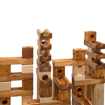 classic wooden marble run