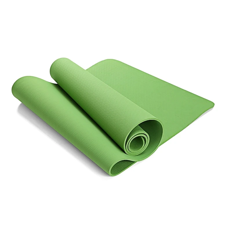 

tpe yoga mat 6mm with position line pastel eco friendly light green fashion design for Pilates gym fitness, Green,pink,blue,grey,purple,or customized color