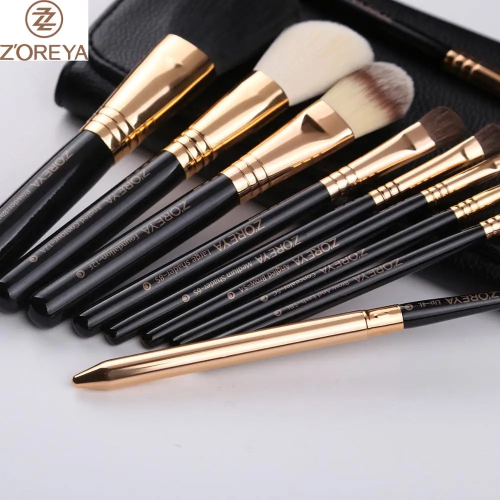

Professional Art Makeup Brush Set Lower Moq 10pieces Brush with Bag Luxury Synthetic Hair Casual Makeup Accept Private Logo 1SET
