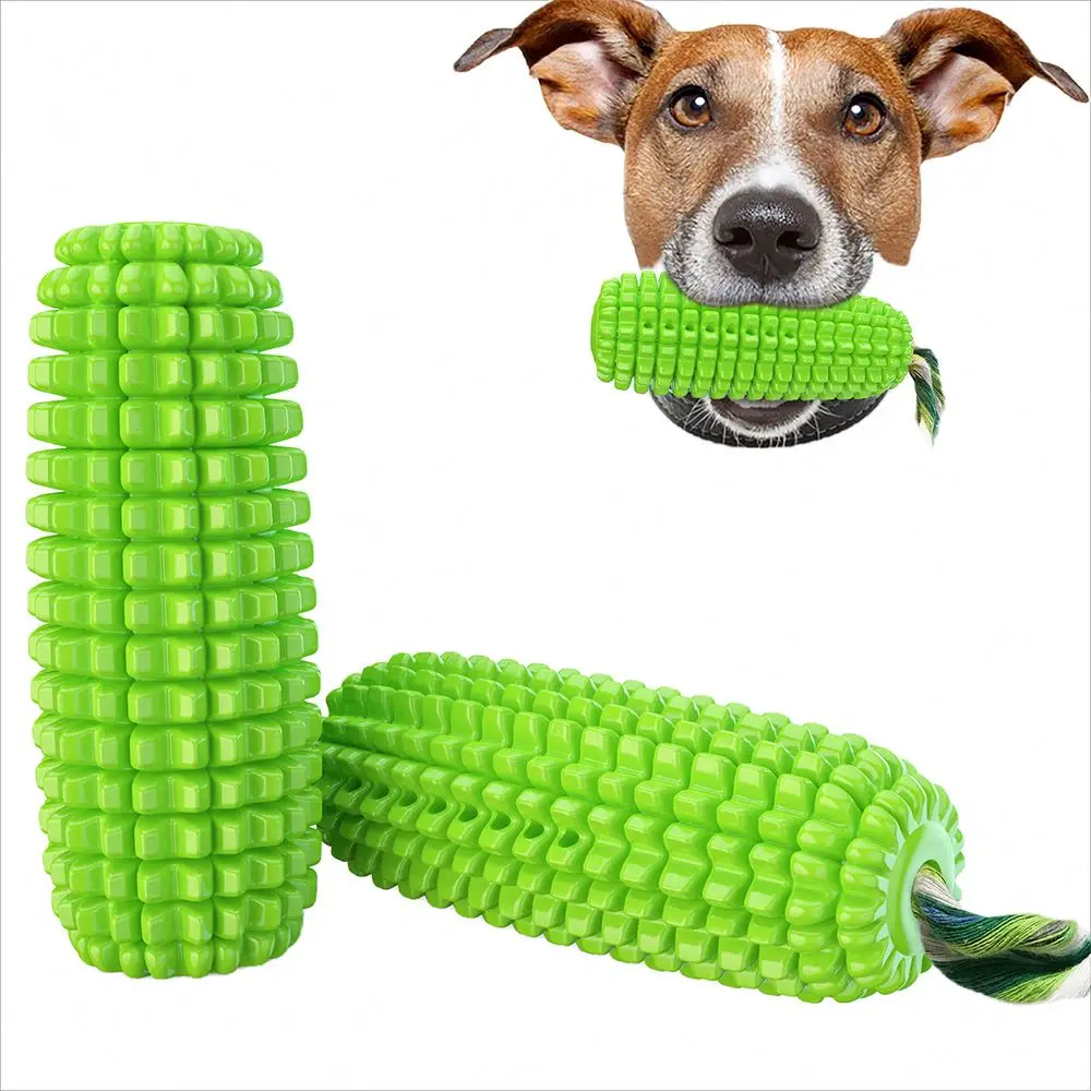 

2021 Wholesale Amazon Dog Chew Toys Teeth Cleaning Corn Molar Rod With Rope For Pet Toy