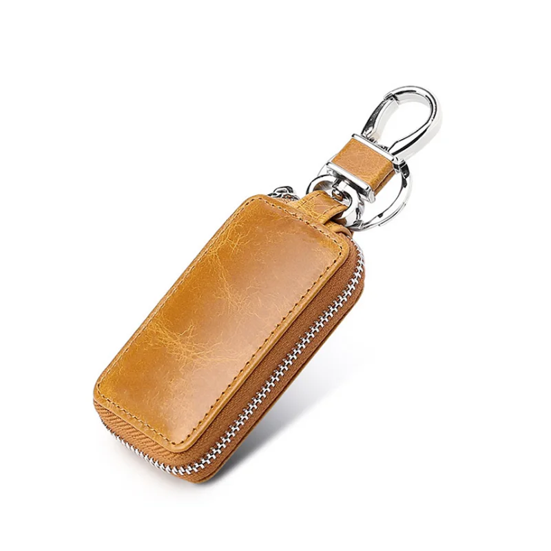 

Hot Selling Genuine Leather Organizer Key Case Waist Hanging Car Key Holder Wallet, Coffee,brown