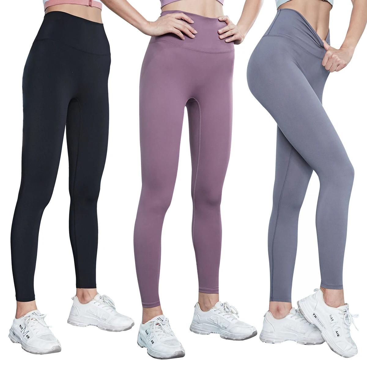 

Yoga Pants High Waisted Nylon Spandex Athletic Tights Women GYM Leggins Fitness Custom Sports Seamless Workout Leggings