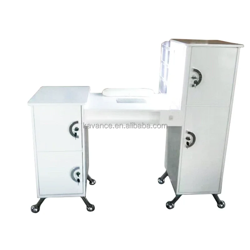 

Factory Wholesale European Style Mini Single Set Nail Manicure Table with Dust Collector and LED Light, Customized color