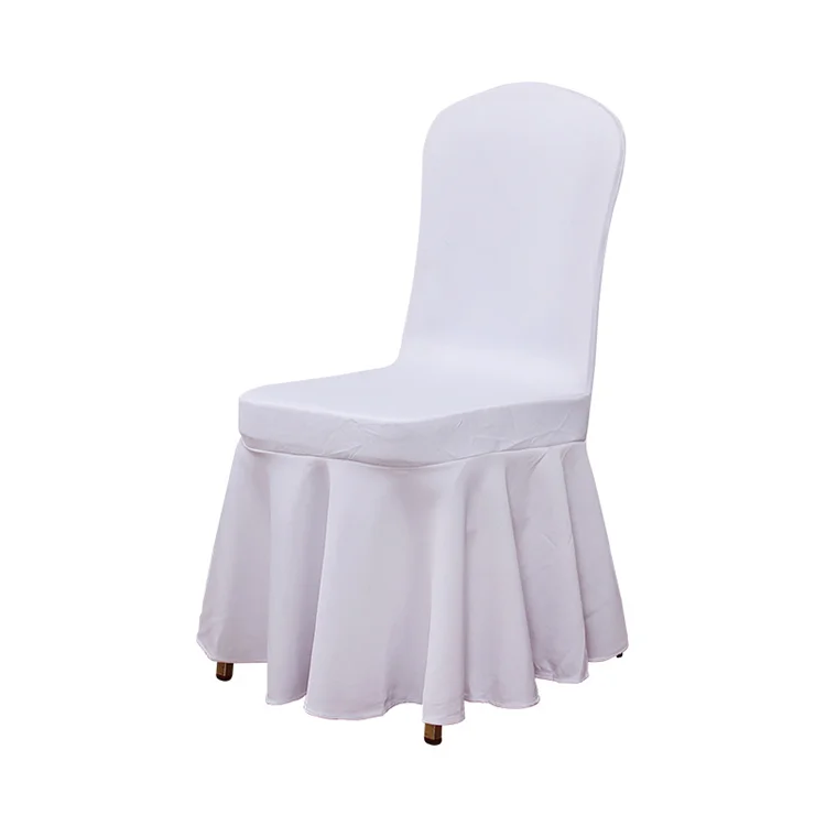 

2023 Factory Price White Chair Cover Polyester Elastic Chair Cover for Wedding Event