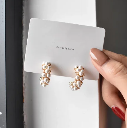 

New Retro Earrings Handmade Sweet Jewelry Pendant Gift Pearl Earrings for Women