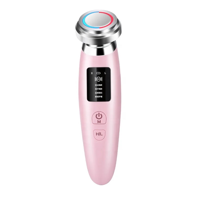 

Heated Red Blue Light Skin Care Device Face Cleansing Skin Rejuvenation Beauty Instrument Face Slimming Facial Lifting Device, Pink