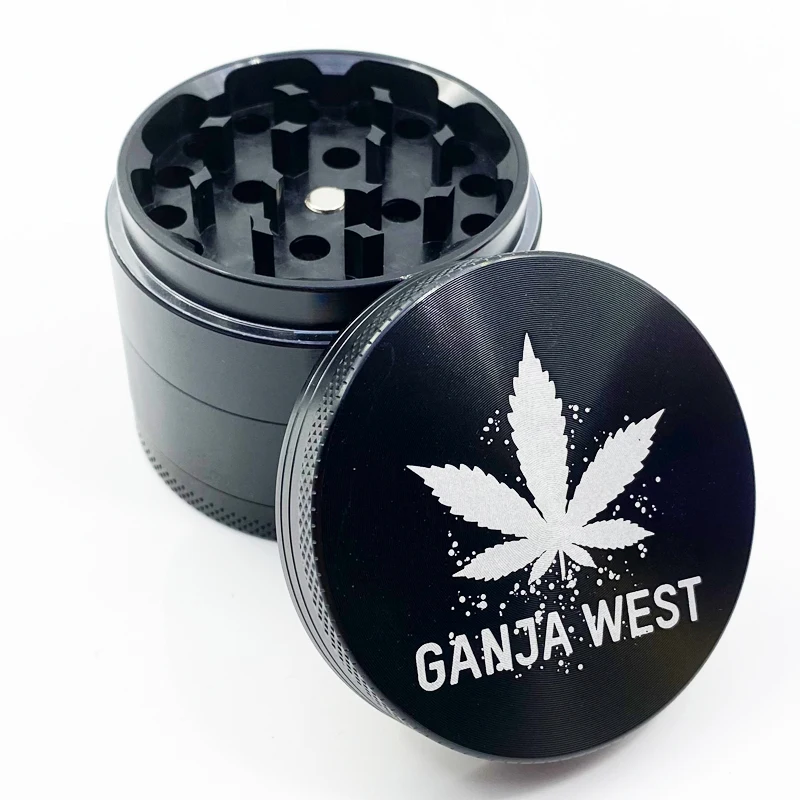 

RTS SHINY Smoke Shops Supplies metal aluminum tobacco black weed crusher herb grinder smoking accessory No MOQ ship out in 24hrs, Oem customized