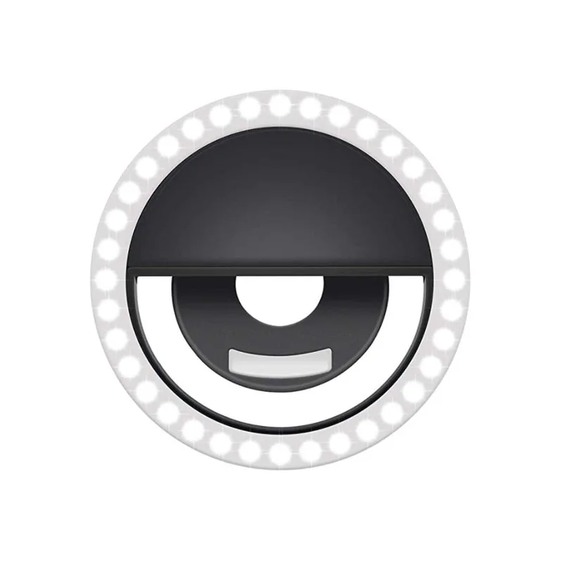 

Rechargeable led selfie fill ring light makeup mini beauty led flash selfie ring light can use with mobile iphone case, Black/white/pink/blue