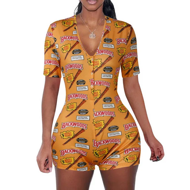 

Adults Pijamas Women Onesie Sleepwear Short Rompers Womens Backwood onesie, Multi colors