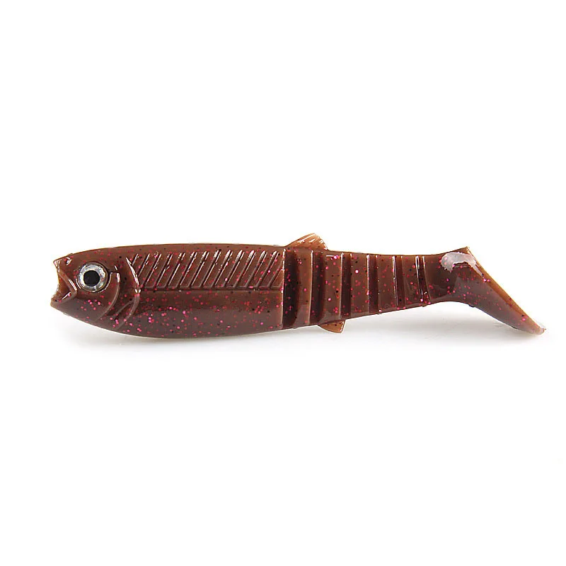 

HAWKLURE cannibal soft lure 9.6cm 8cm 6.2cm multi section paddle tail soft shad double color soft worm