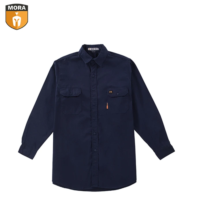 

OEM Flame Resistant Cotton Work Shirt For Men, Navy