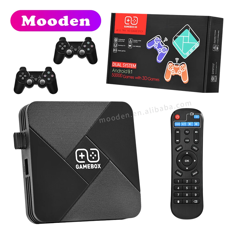 

J G5 4K HD Game Box Consola 64GB 30000+ Retro Games Support TV Box 9.1 Android for Psp/ps1/n64 Handheld Game Player
