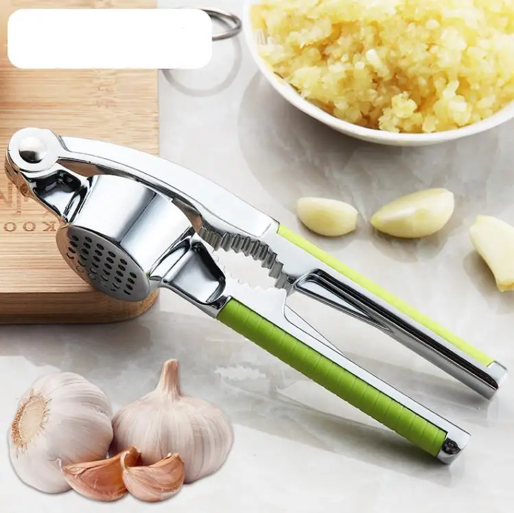 

Zinc Alloy Kitchen Garlic Juicing Tools Peeler Garlic Press Crushe