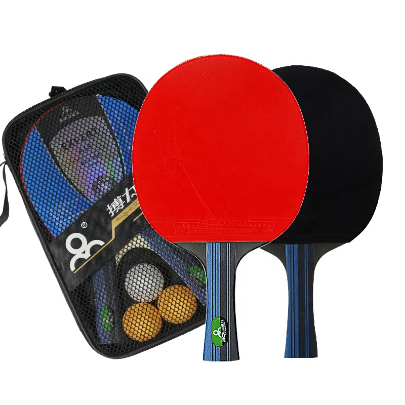 

Portable Professional Table Tennis Racket Ping Pong Paddle Set, As shown in the figure